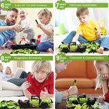 STEM Building Toys for Kids with 2-in-1 Remote Control Racer Snap Together Engineering Kits Early Learning Racecar Building Blocks and Off-Road Best Gift for 6 7 8 and 9+Year Old Boys and Girls