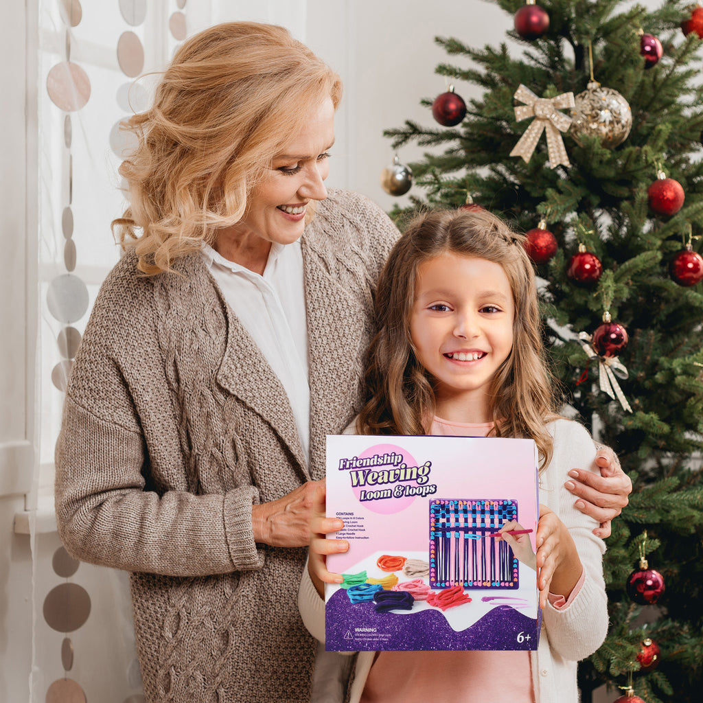 Weaving Loom for Kids - Arts and Crafts for Girls Ages 6-8-12 Potholder Loops Toys for Girls and Adults - Knitting Loom Set Pot Holder Weaving Kits and Birthday Gifts for 7 9 10 11 Years Old and UP