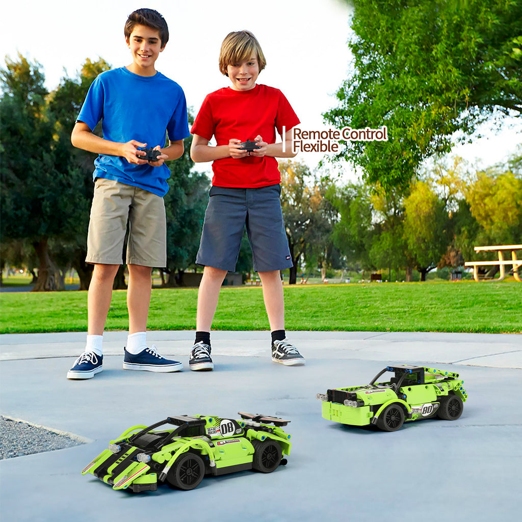 STEM Building Toys for Kids with 2-in-1 Remote Control Racer Snap Together Engineering Kits Early Learning Racecar Building Blocks and Off-Road Best Gift for 6 7 8 and 9+Year Old Boys and Girls