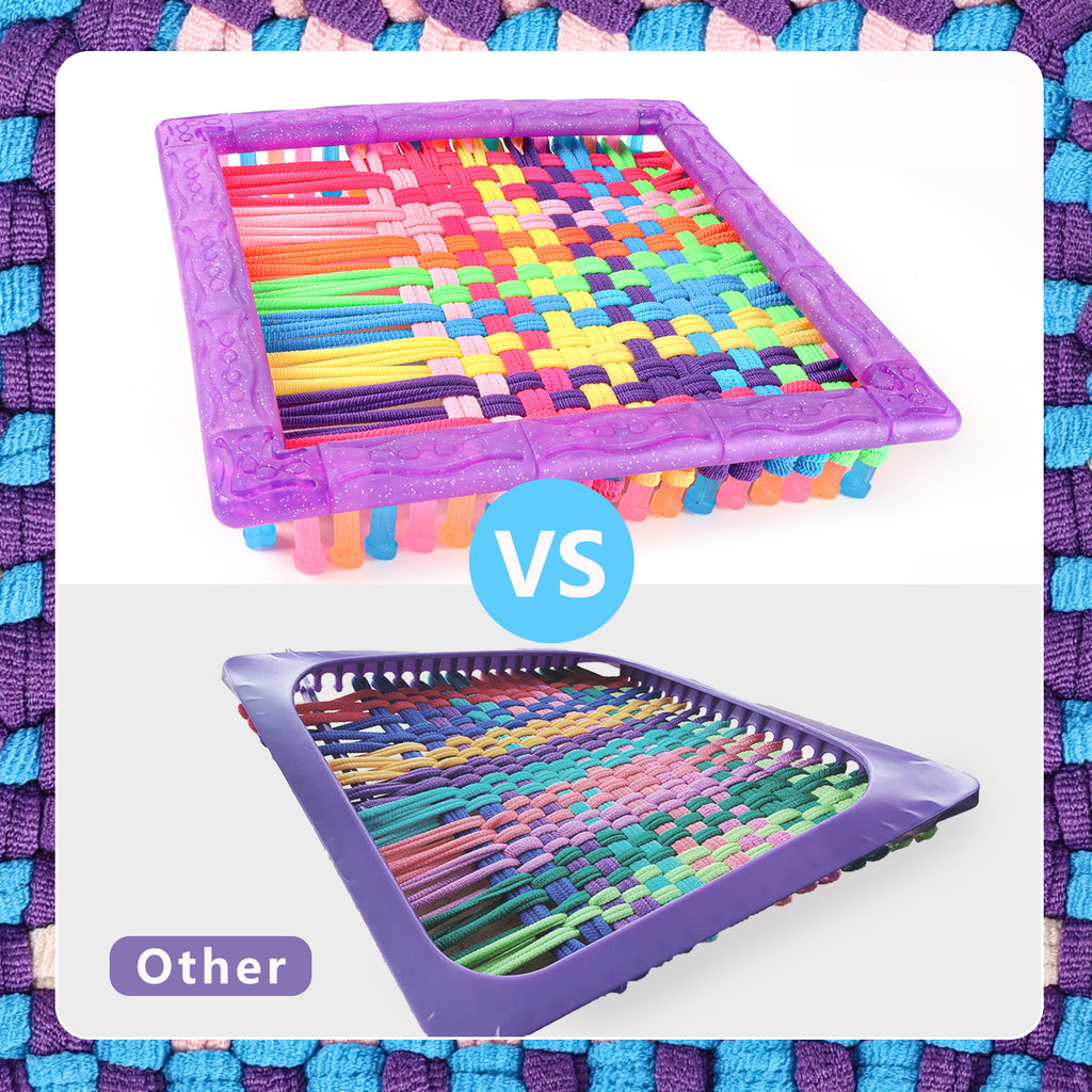 Weaving Loom for Kids - Arts and Crafts for Girls Ages 6-8-12 Potholder Loops Toys for Girls and Adults - Knitting Loom Set Pot Holder Weaving Kits and Birthday Gifts for 7 9 10 11 Years Old and UP
