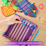Weaving Loom for Kids - Arts and Crafts for Girls Ages 6-8-12 Potholder Loops Toys for Girls and Adults - Knitting Loom Set Pot Holder Weaving Kits and Birthday Gifts for 7 9 10 11 Years Old and UP