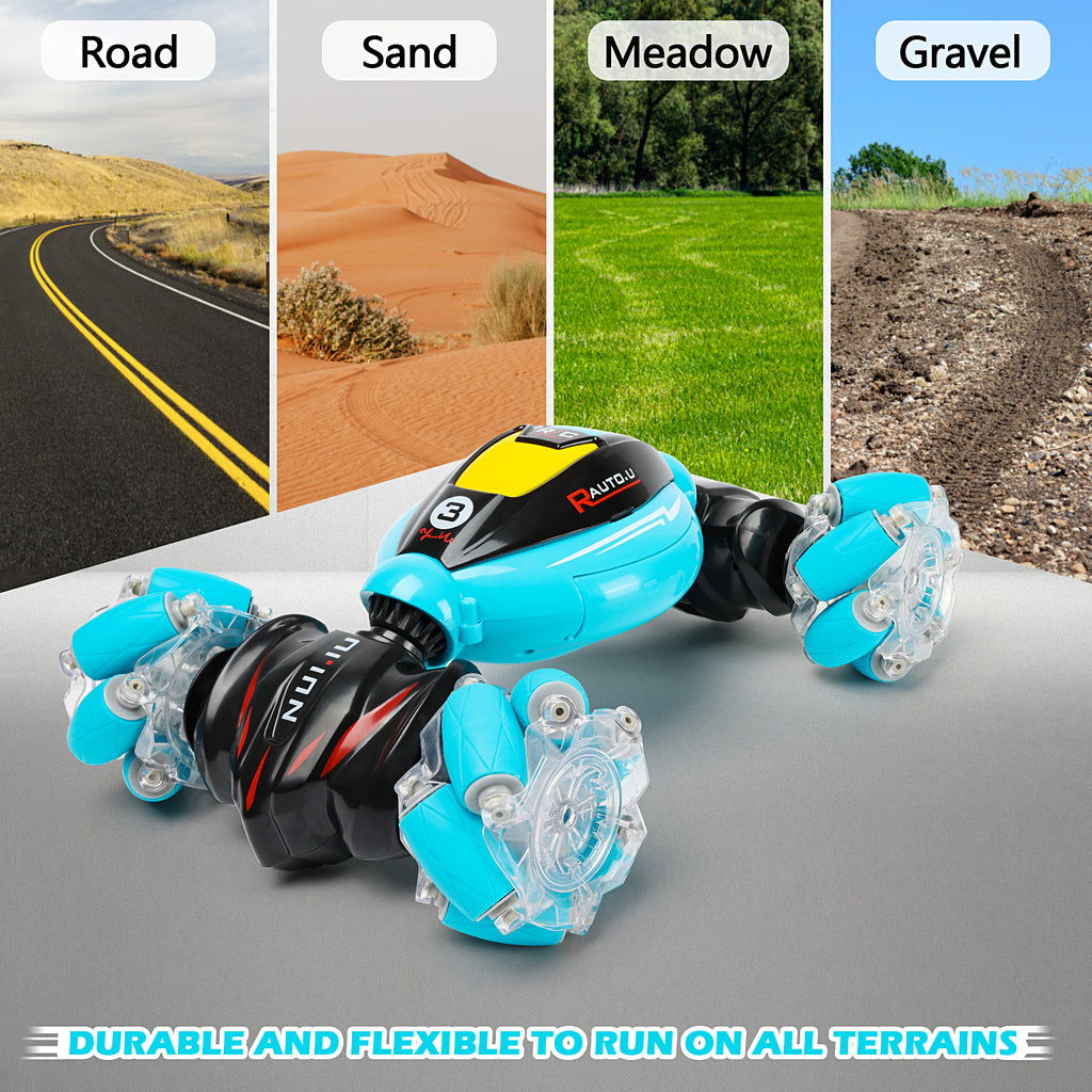 RC Cars Gesture Sensing Stunt Car - Best Gifts for Boys 6-12 Year Old 360° Rotating 4WD Remote Control Car Transform 2.4Ghz Hand Controlled Car Birthday Presents for Kids Age 7 8 9 10 11 yr