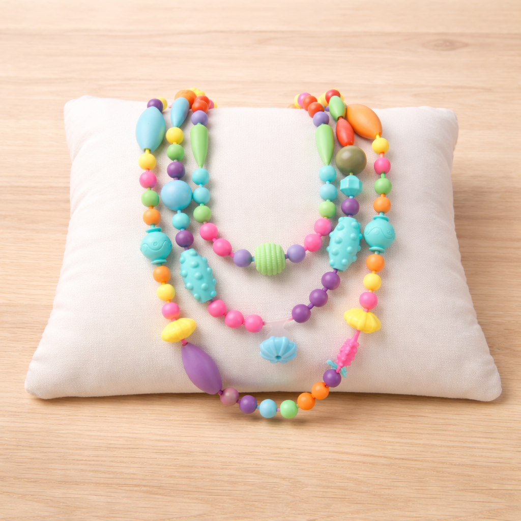 GILI Stringless Pop Beads Jewelry Making Kit - Premium Soft Silicone Sensory Craft for Girls