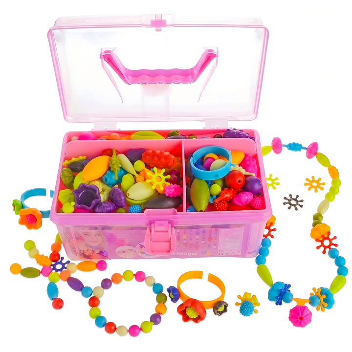 GILI Pop Beads Jewelry Kit for Kids Ages 4-8, 500 Pieces