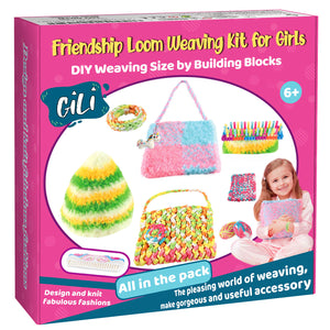 Gili Kids Quick Knit Weaving Loom Kit Creative Adjustable Knitting Loom Set Arts and Crafts Gifts for Kids Girls and Boys Ages 6 7 8 9 10 11 12 Years