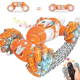 GILI Gesture Sensing Rc Stunt Car with Gravity Sensor, 2.4GHZ,4WD Double Sided with Music&Lights - Orange