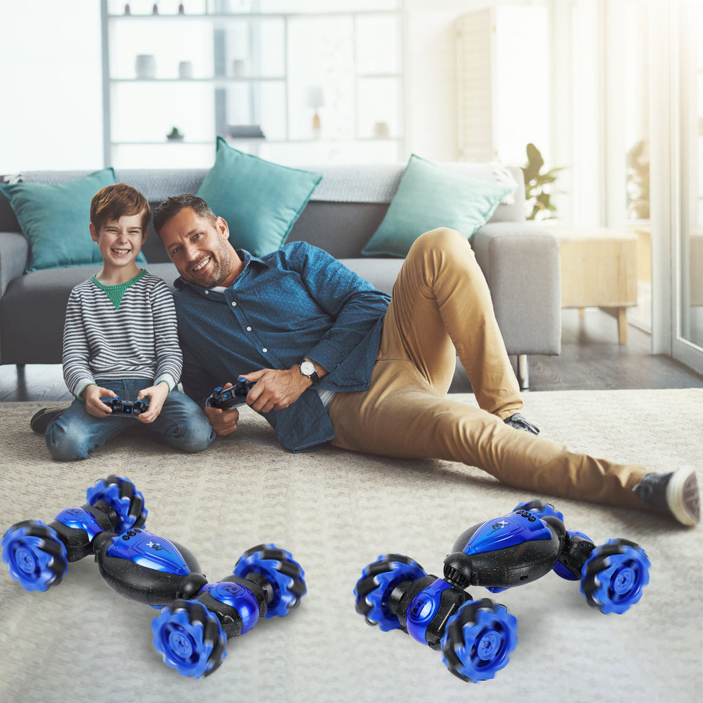 GILI Gesture Sensing RC Stunt Car, 2.4GHZ 4WD Double Sided Transform Vehicle with Music, Remote Control Truck for Boys 8-12, Christmas Birthday Gifts for 6, 7, 8, 9, 10 Kids