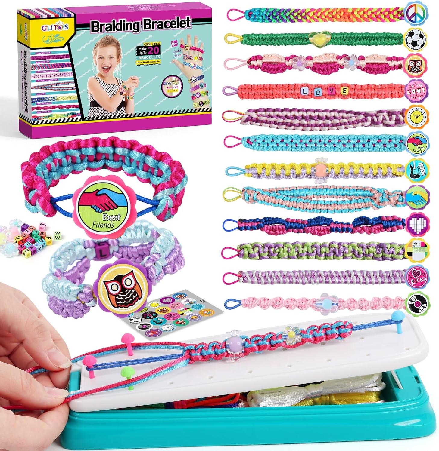 GILI Friendship Bracelet Making Kit for 20 or more bracelets